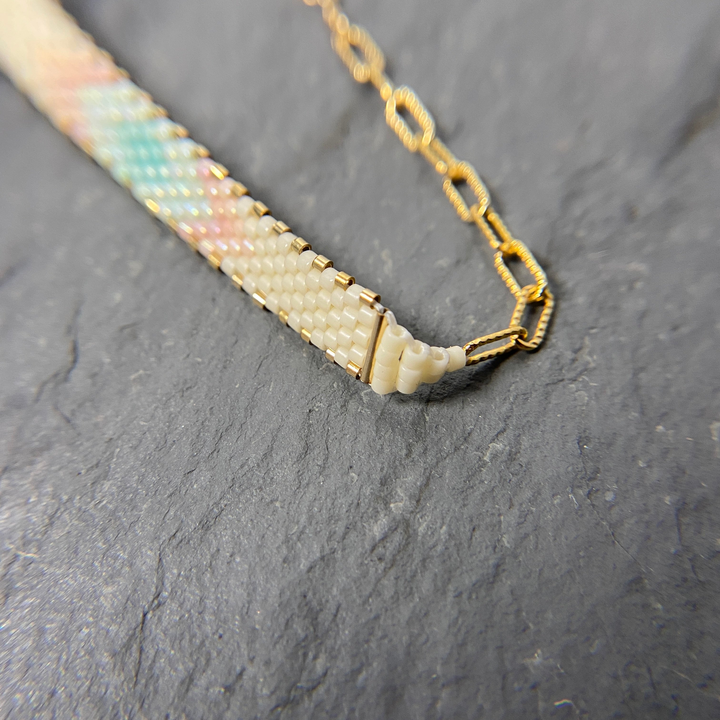 Beaded Pastel ID Bracelet