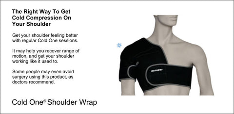 cold one shoulder ice compression wraps