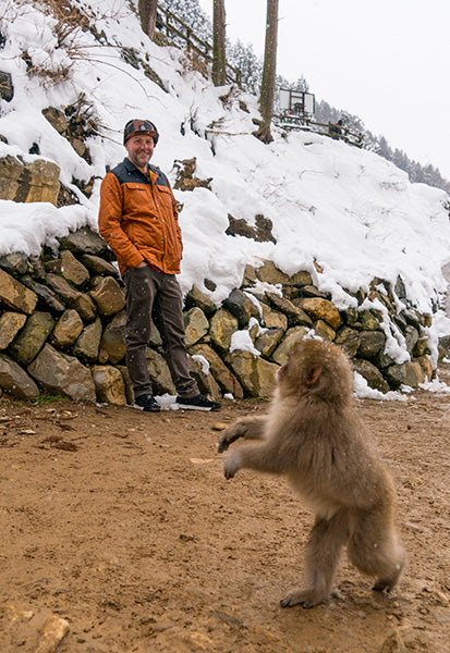 Hal monkeying around with the new Jim Jacket in Japan