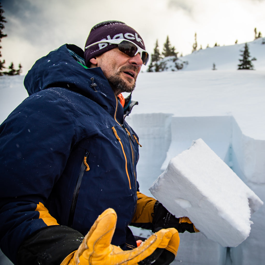 Jacob Urban discusses the snowpack during an avy course with the Jackson Hole Outdoor Leadership Institute.