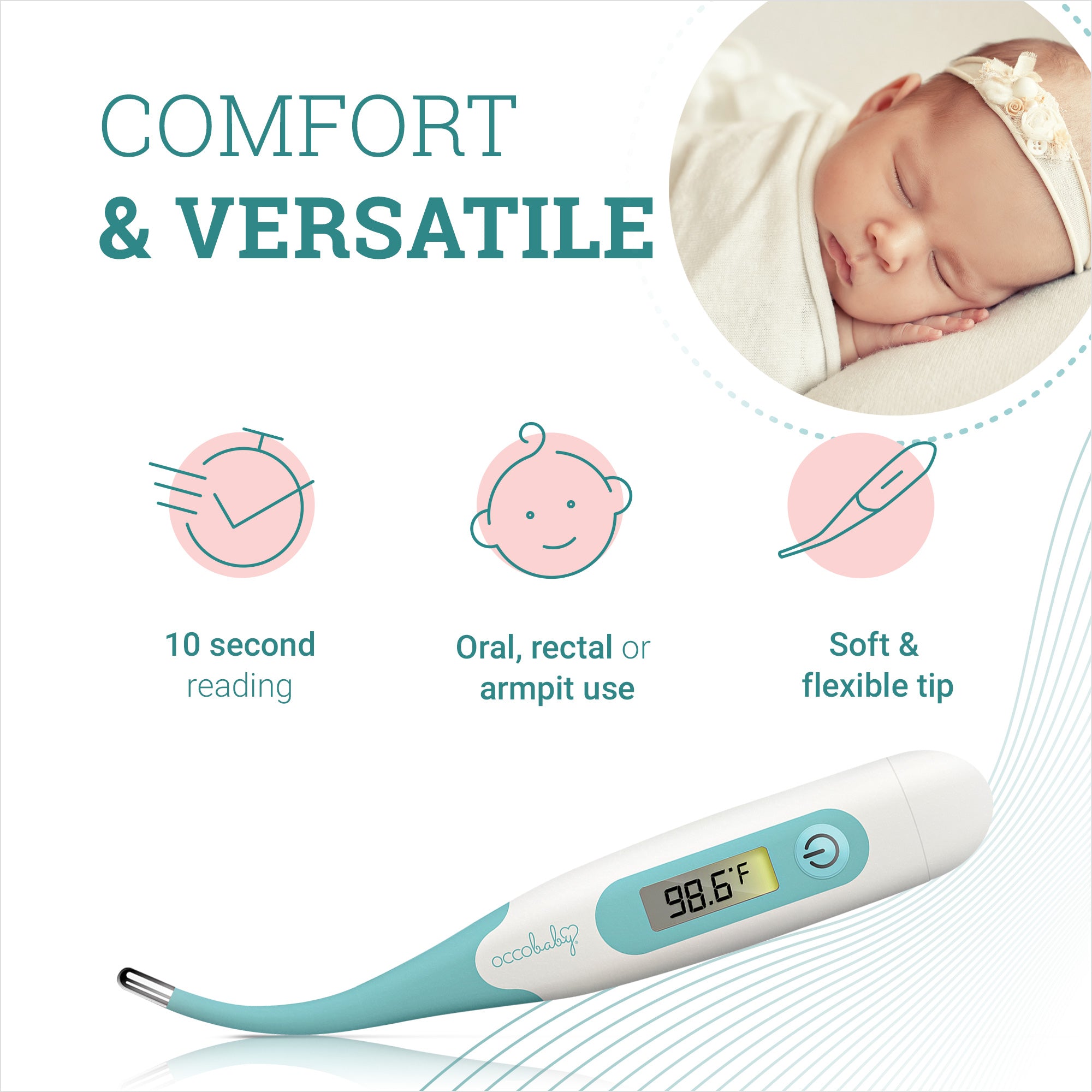 ZuidAmerika Permanent Verbanning OCCObaby OCCOflex 43 10-Second Digital Baby Thermometer