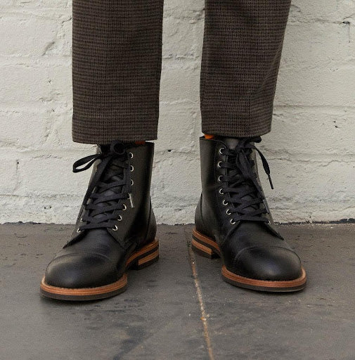 2021 Leather 'CC' Lace-Up Boots, Authentic & Vintage