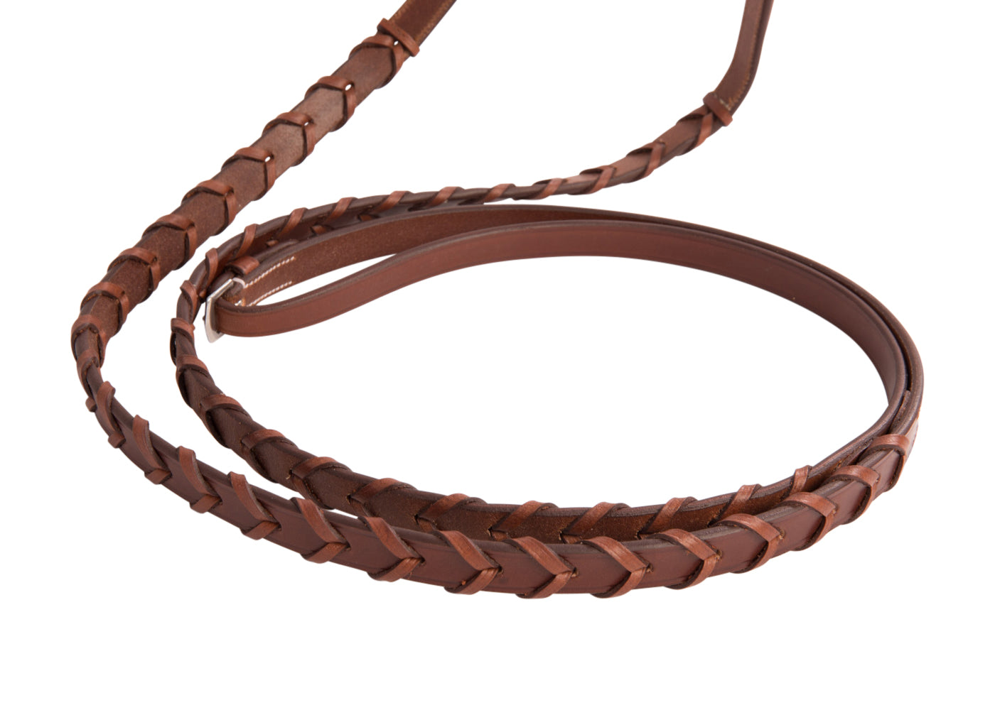 Leather lace with stitching 5,0 x 2,0mm - brown, 3,23 €