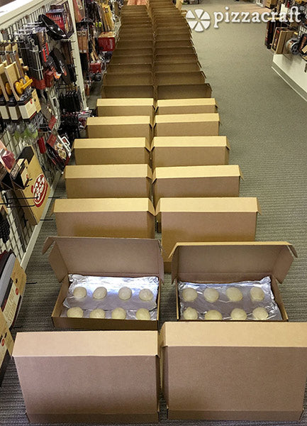 Dough Boxes Lined up in the Office