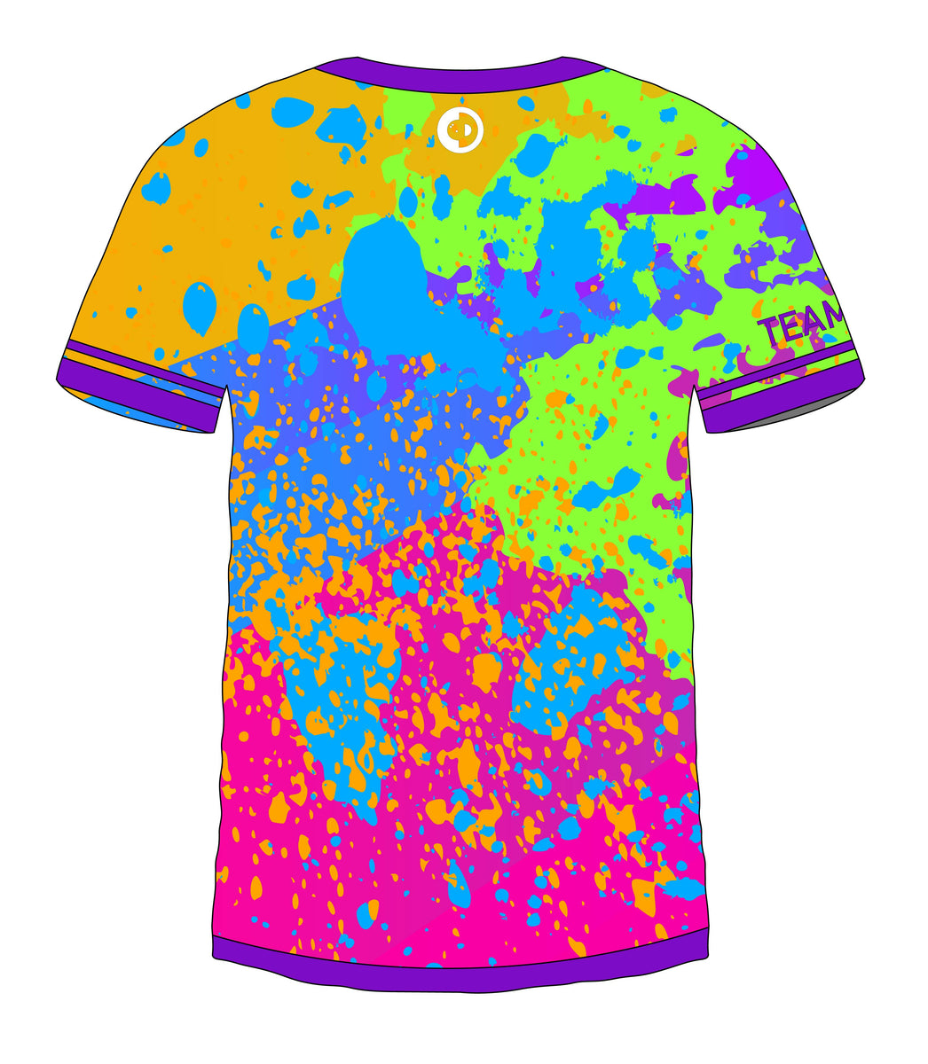 Bowling Shirts | Neon Splatter Jersey | Creating the Difference