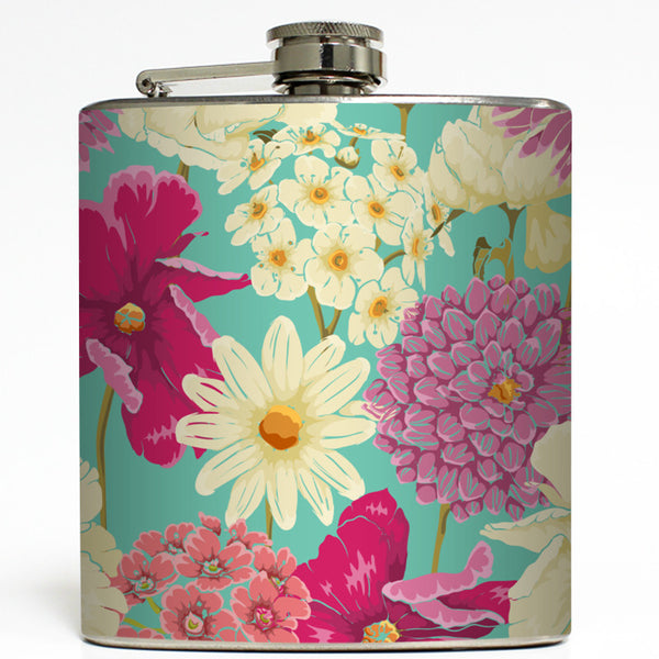 Flower Flask - 6 oz Stainless Steel - Liquid Courage – Liquid Courage ...