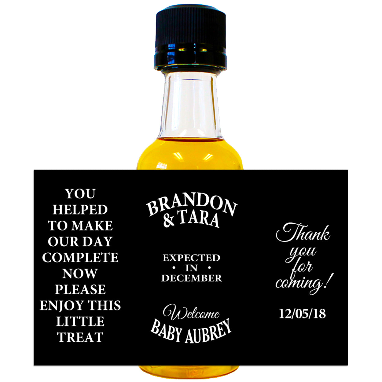 baby shower liquor favors