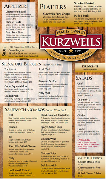 Kurzweils Menu