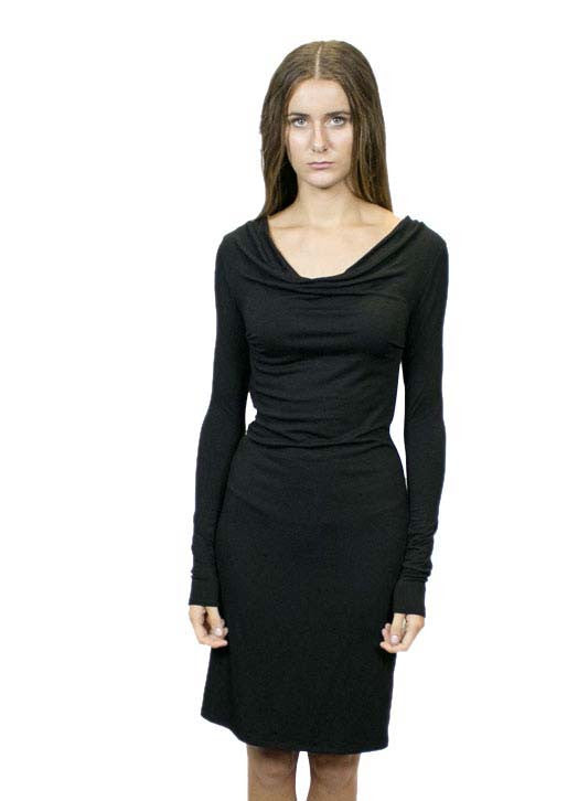 cowl neck dress long sleeve