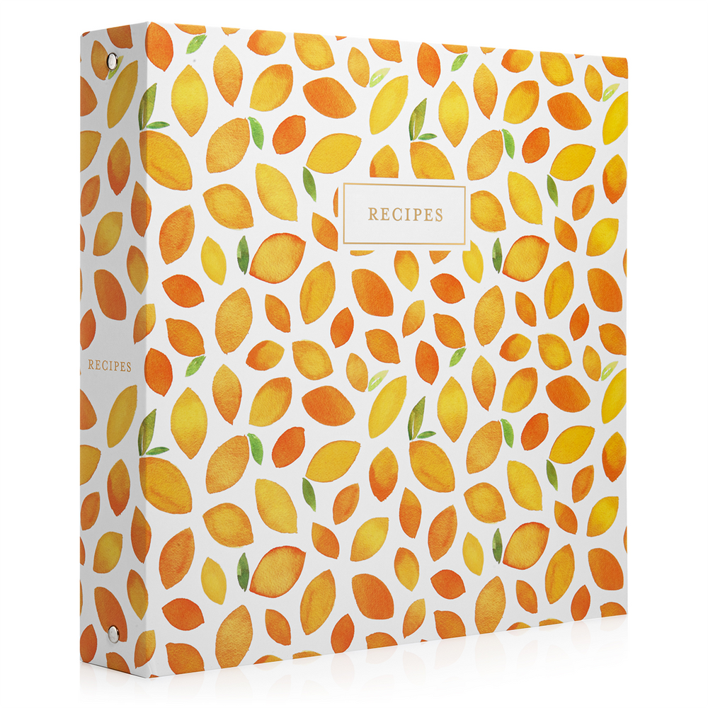 Recipe Binder Kit  (Lemon Twist) - Full-Page with Clear Protecti –  Jot & Mark