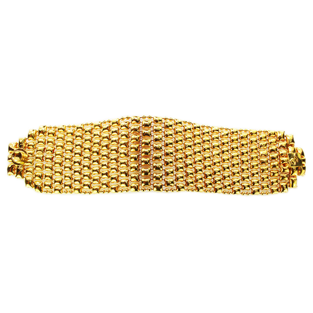 SG Liquid Metal BQ2–G24K Gold 24K Finish Bracelet by Sergio Gutierrez