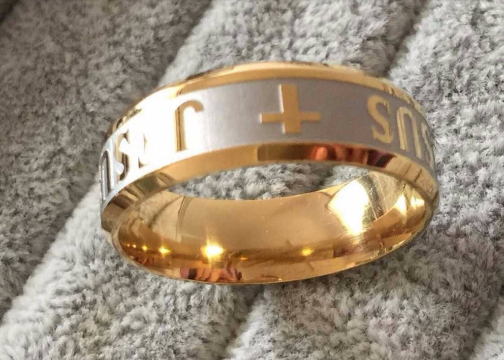 x size what 14 21 is Gold Jesus Ring & Silver 18k