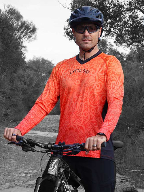 orange bike shirt