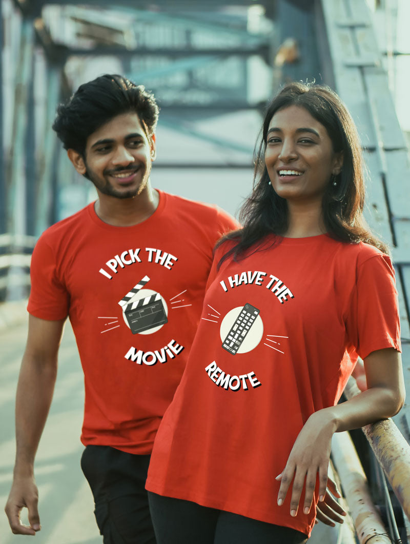 Binge Together Couple T-Shirt | Fully Filmy