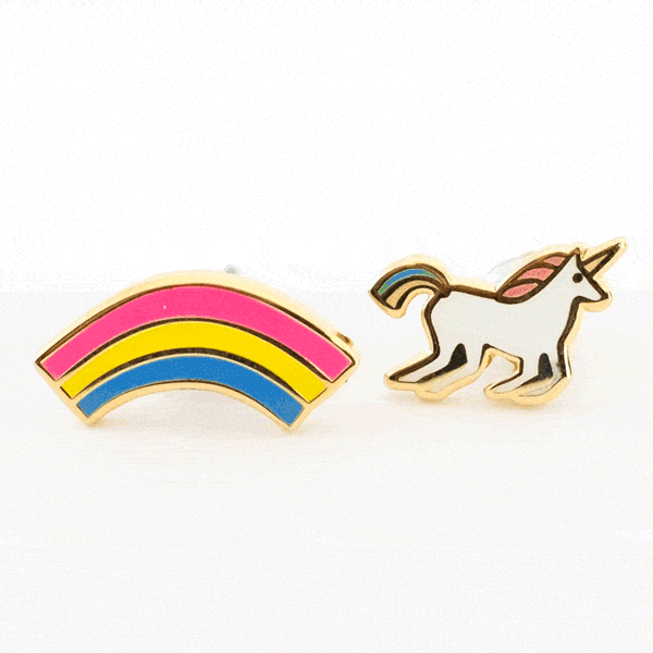 Gold earrings for women by Yellow Owl Workshop