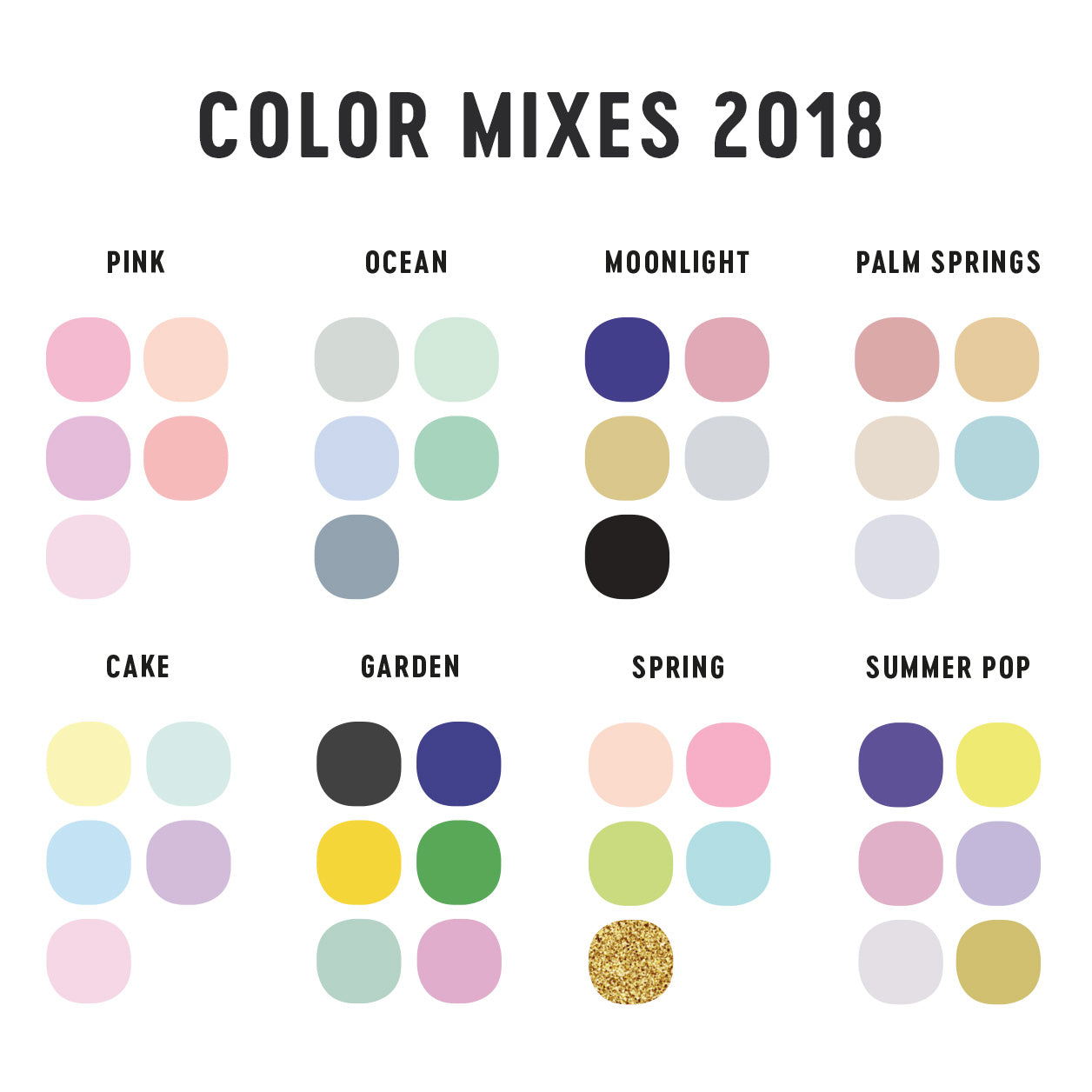 Made of Sundays Color mixes 2018