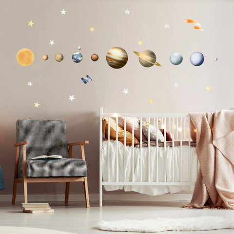 Sky Space Wall Stickers To Easily Decorate Kids Bedroom Or