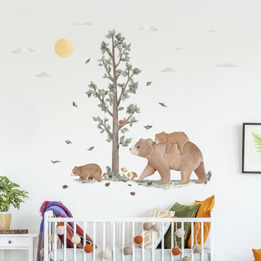 Sticker mural - Funny forest animals set