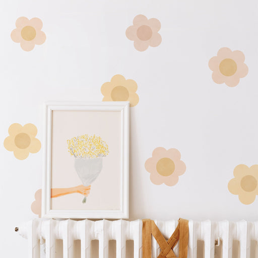  Daisy Flower with dots Wall Decals Nursery Decal