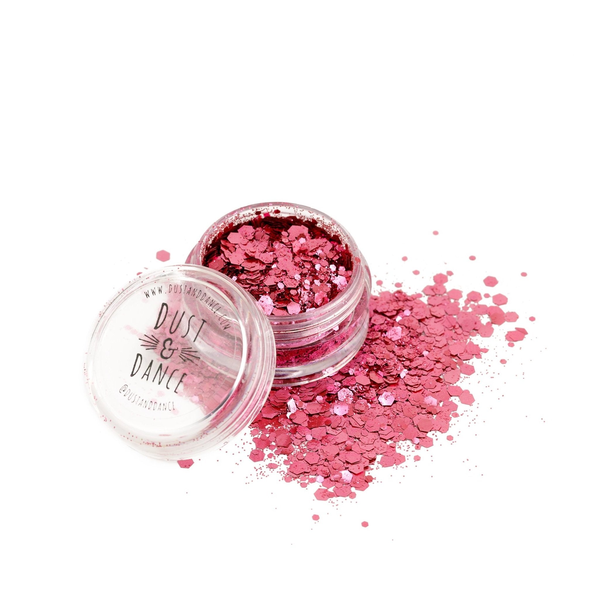  WOOGLITTER Pink Glitter, 16 Oz (1 Ib), Chunky Glitter