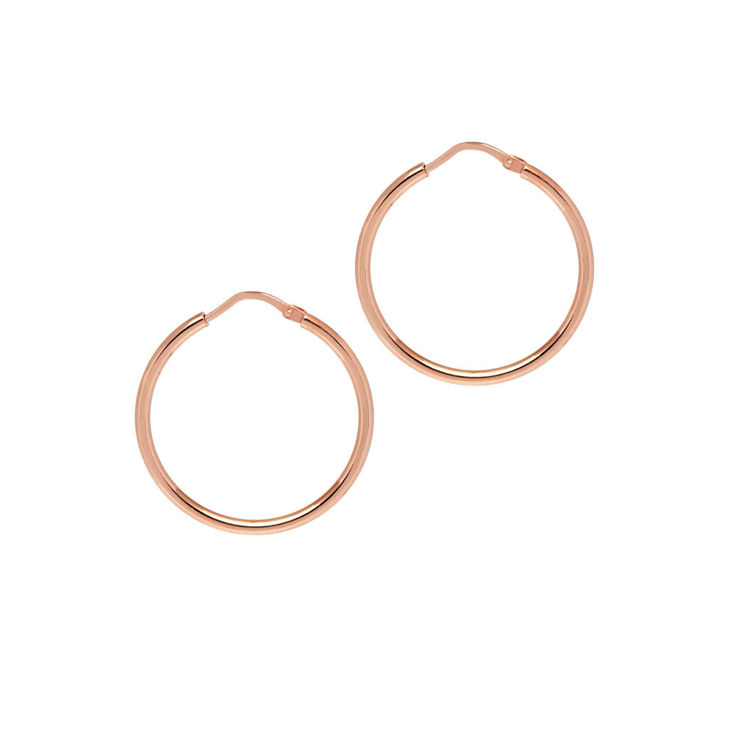 La CHICA LATINA Small Rose Gold - The Hoop Station 925 Sterling Silver Hoop Earrings Gold Huggies