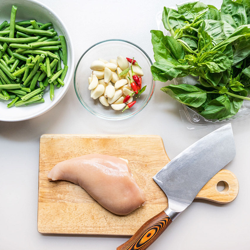 chicken breast on a cutting board