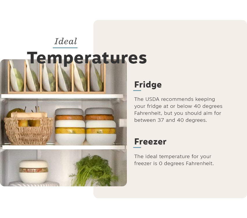 ideal refrigerator temperatures