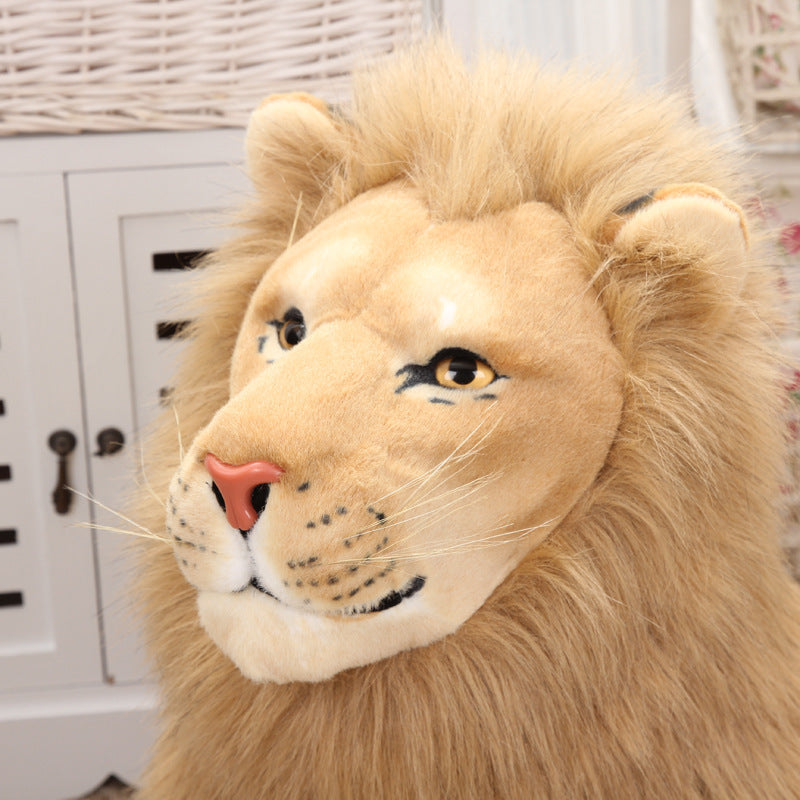 Buy Giant Realistic Lion Plush Stuffed Lion Pillow Kids Animal Toys
