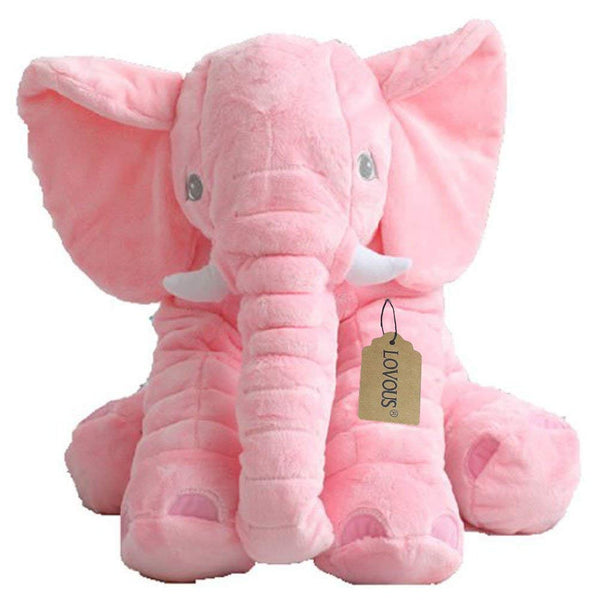 big pink stuffed elephant