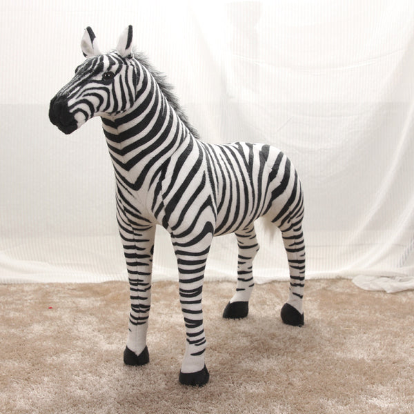 large zebra stuffed animal
