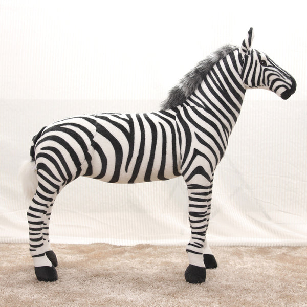 big zebra stuffed animal
