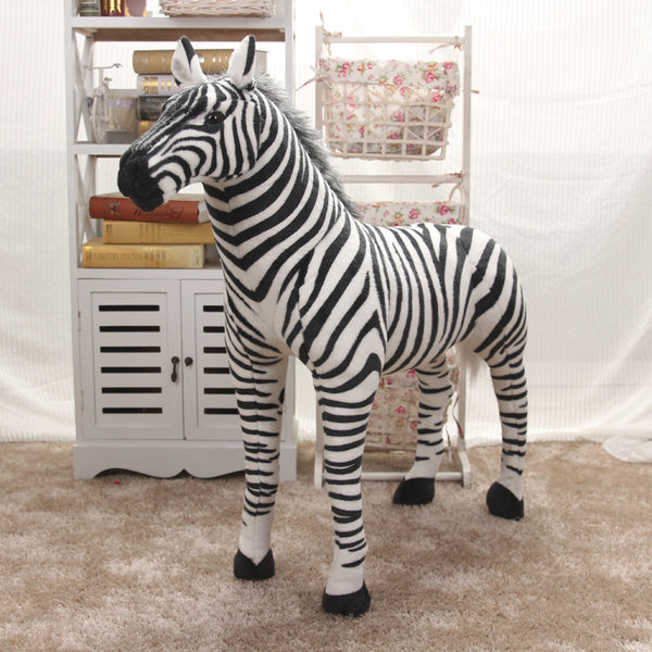 big zebra stuffed animal