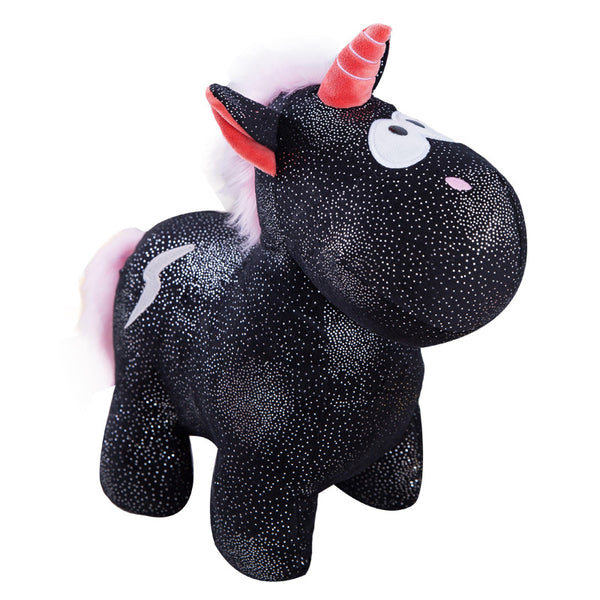 black unicorn plush