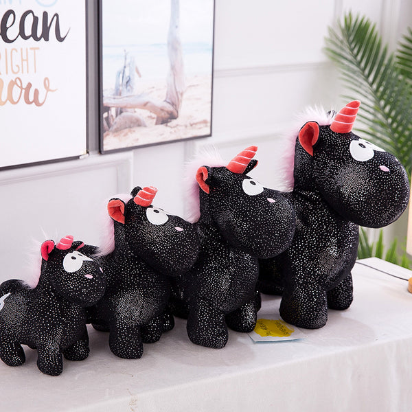 black unicorn teddy