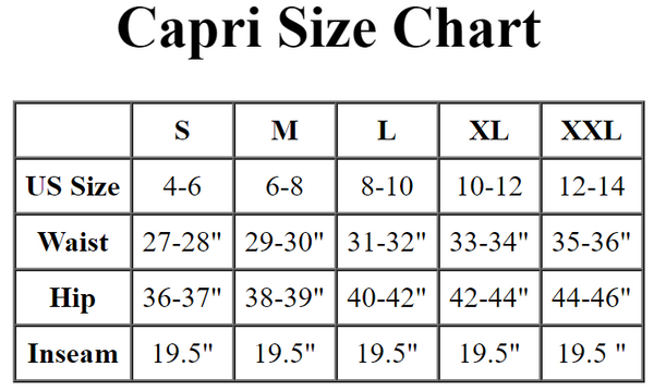 Boxer Brief Size Chart