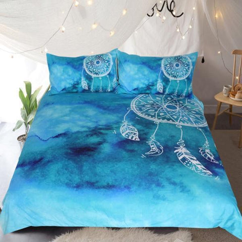 Dreamcatcher Watercolor Duvet Luxury Bedding Set 3 Pcs