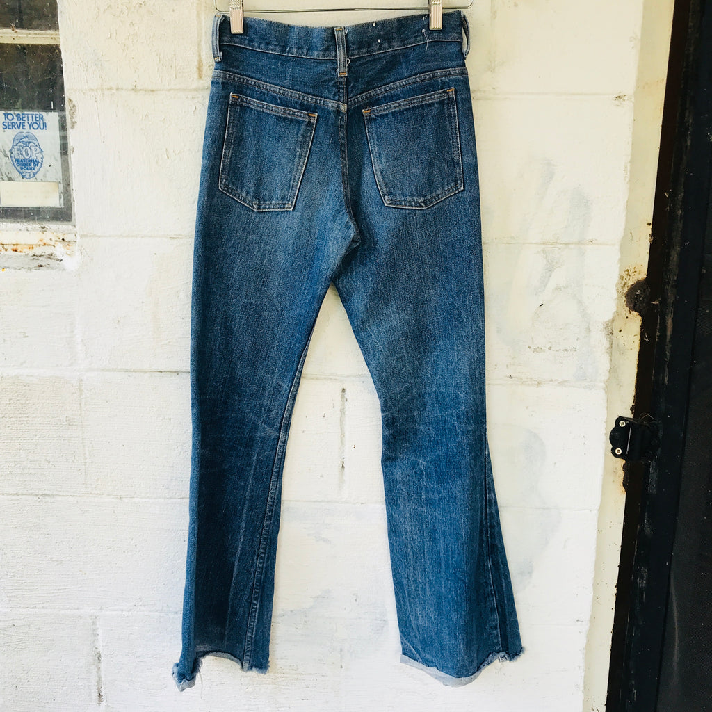 1970s Frayed Flare Jeans 27x30 – High Class Hillbilly