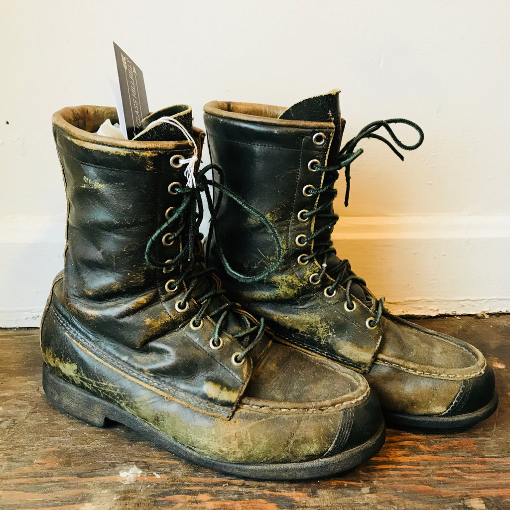 vintage leather combat boots