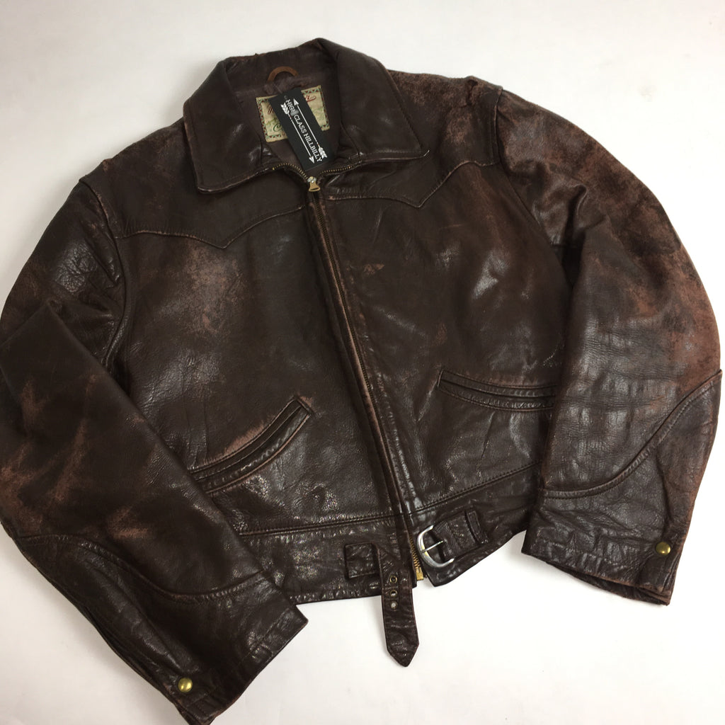 1950s Mcgregor Cowhide Leather Jacket High Class Hillbilly
