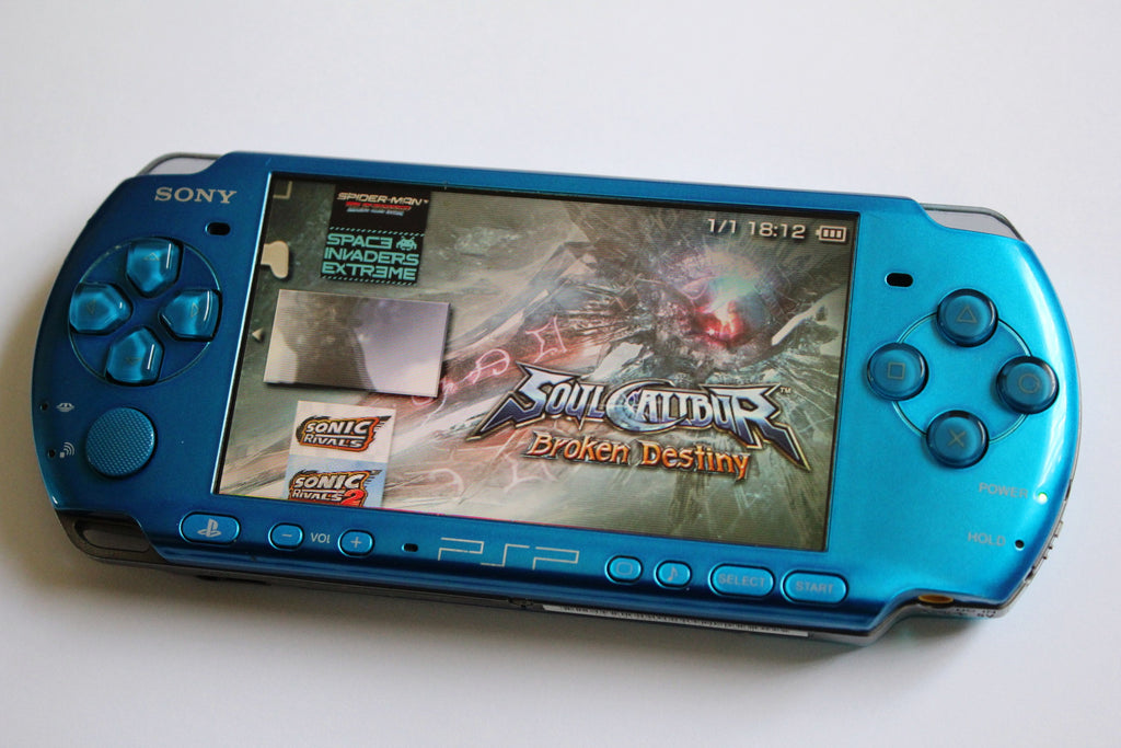Psp 3000 Vibrant Blue 64gb Console Cool Spot Gaming