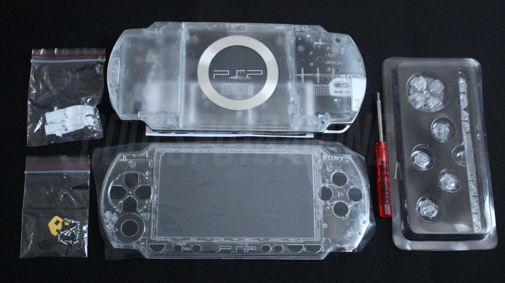 Psp 1000 Series Clear Transparent Crystal Full Housing Kit Cool Spot Gaming