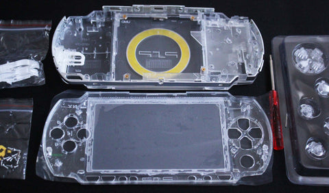Psp 1000 Series Clear Transparent Crystal Full Housing Kit Cool Spot Gaming