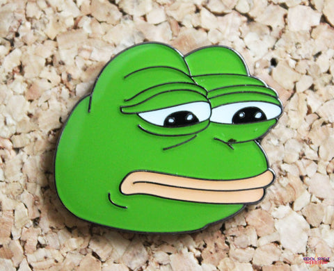 Pepe the Frog - Sad Face - Enamel Pin Badge – Cool Spot Gaming