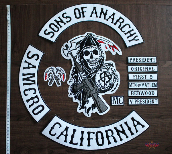 Sons of Anarchy 13 Piece Large Embroidered Patch Set (SAMCRO) – Cool ...