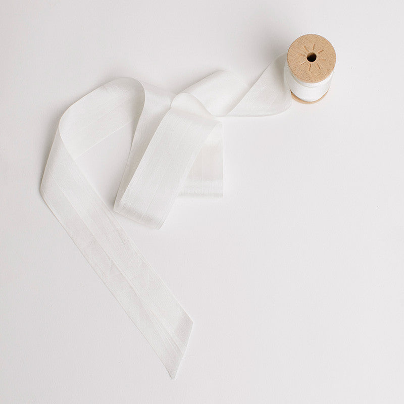 white silk ribbon