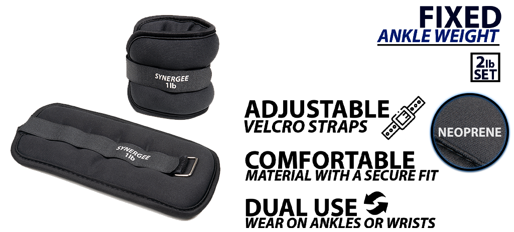 Synergee Fixed Ankle/Wrist 1LB & 2LB Weights More Features