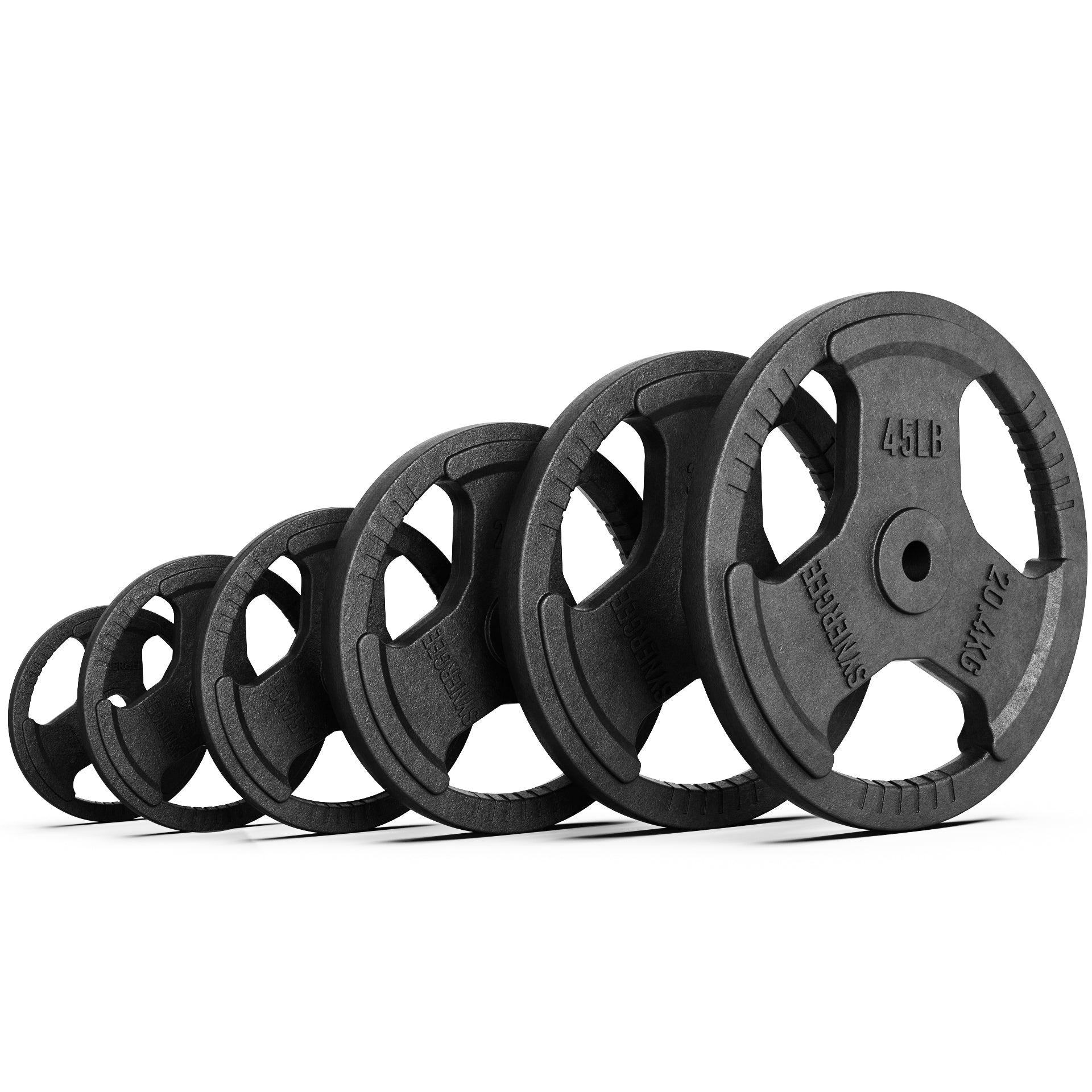 Synergee 1 inch Cast Iron Weight Plates, 5lb - Pair