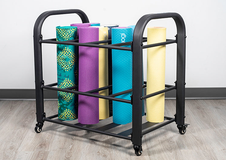 Synergee Yoga Mat Storage Roller Rack Vertical Placement