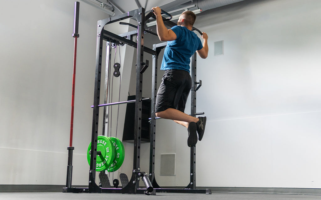 Synergee Power Rack With Pulley System Pull Up Bar