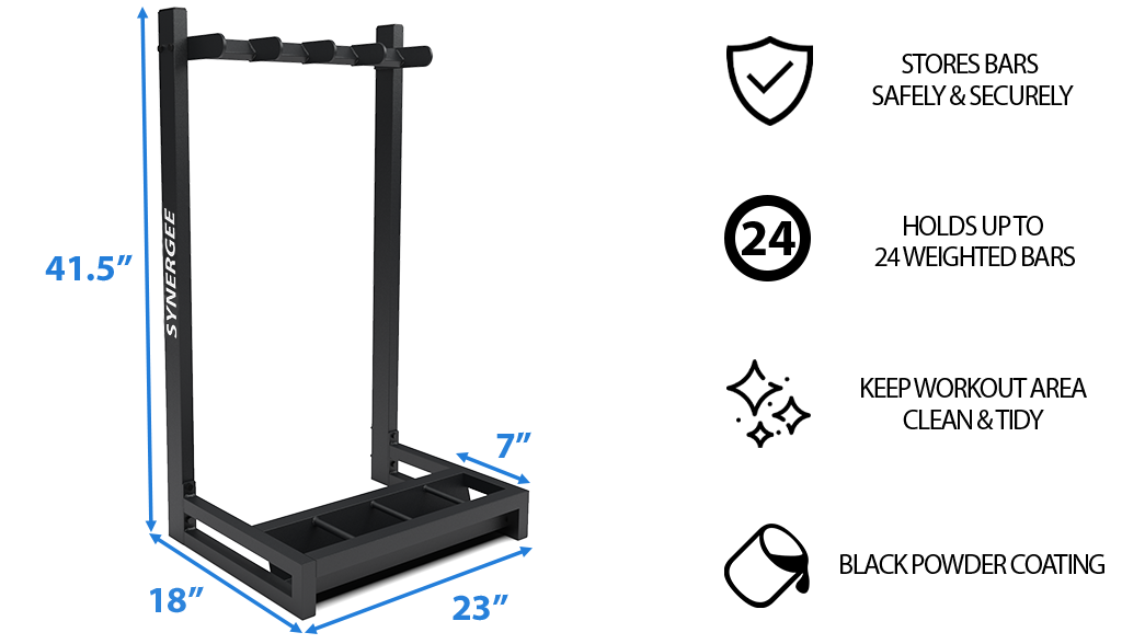 Synergee Weight Bar Rack Dimensions